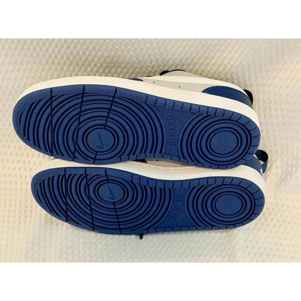 Nike Court Borough 2 Low 2 BQ5448-016 Grey  Fog Mystic Blue GS Size 5.5Y/7W NWT